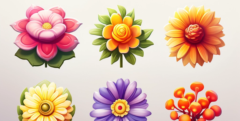 Spritesheet de fleurs
