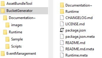 Dossier du package Bucket generator