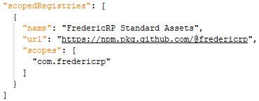 un autre registre de packages ajouté dans le project manifest