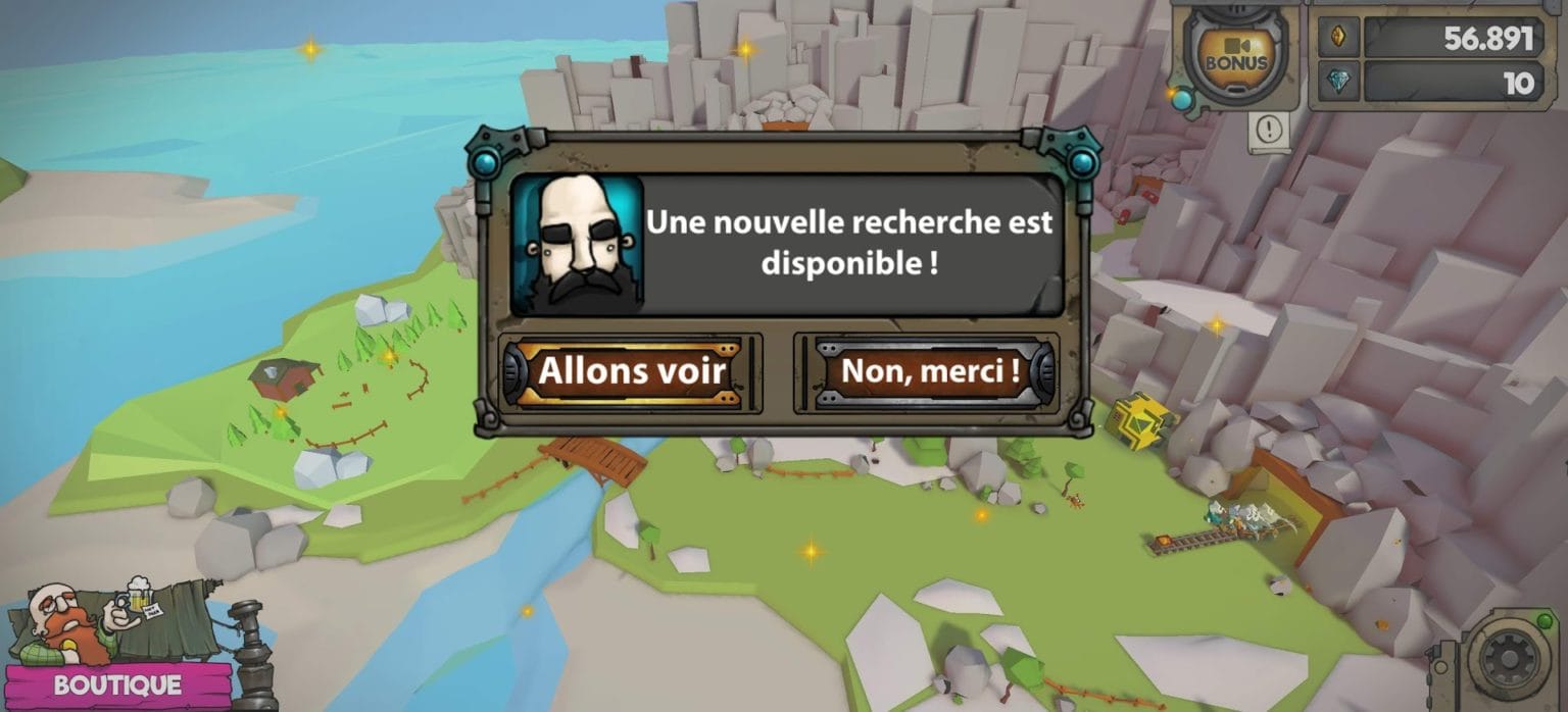 « Une nouvelle recherche est disponible ! Allons la voir. » « Non merci ! »